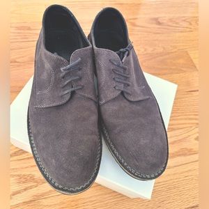 Zara Mens Grey Leather Suede Oxford Shoes